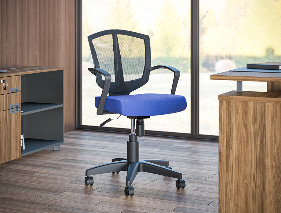 Dawn Visitor Chair (Black, Blue)