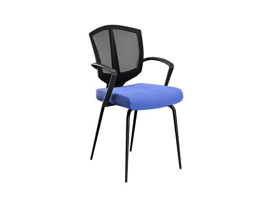 Dawn Visitor Chair (Black, Blue)