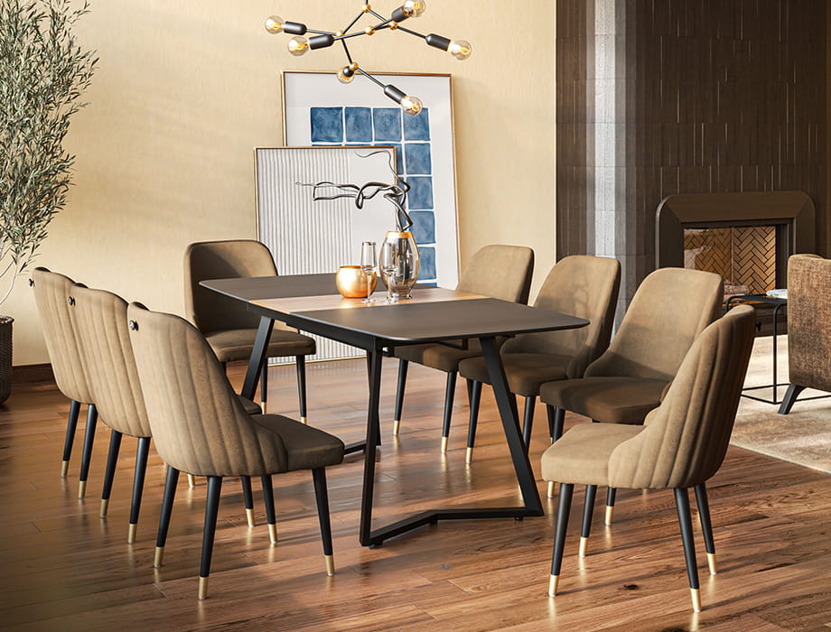 Erin Extendable Dinning Table (6-8 Person)