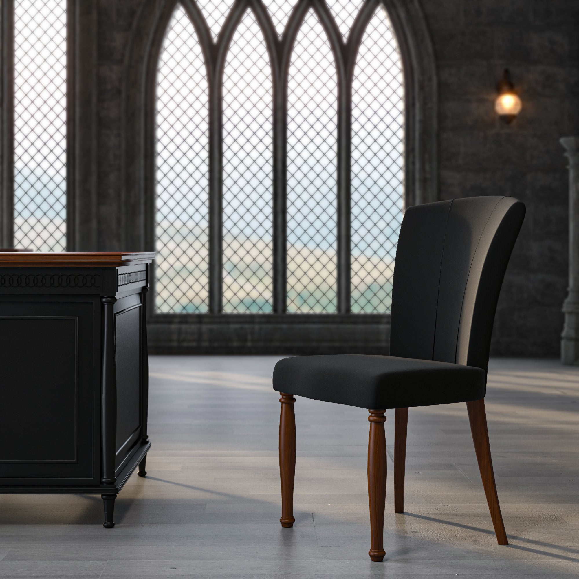 Marcus Visitor Chair (Waffle Black)