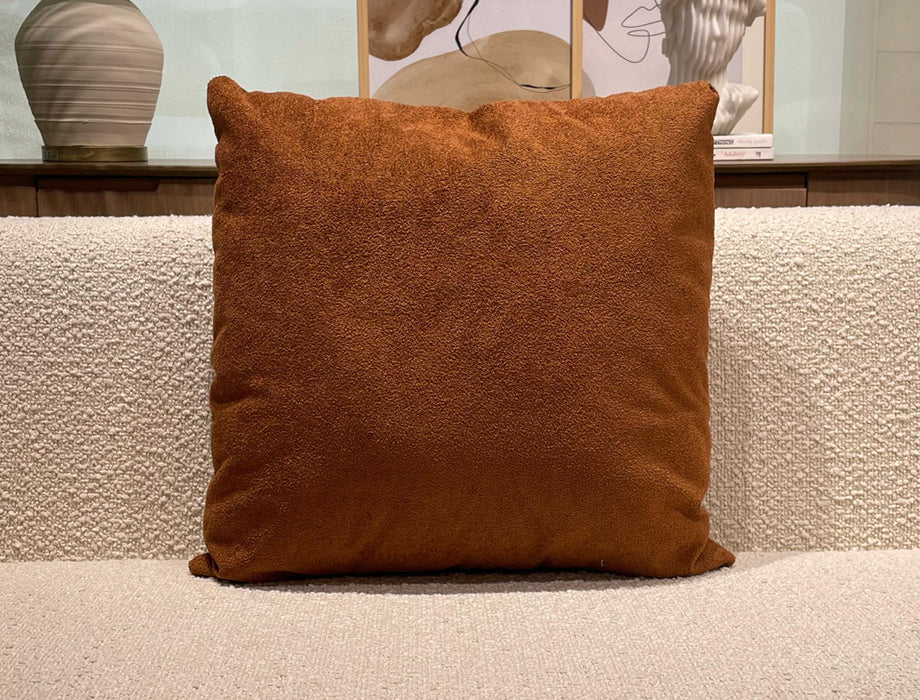 Napped Rusty Brown Cushion Cover