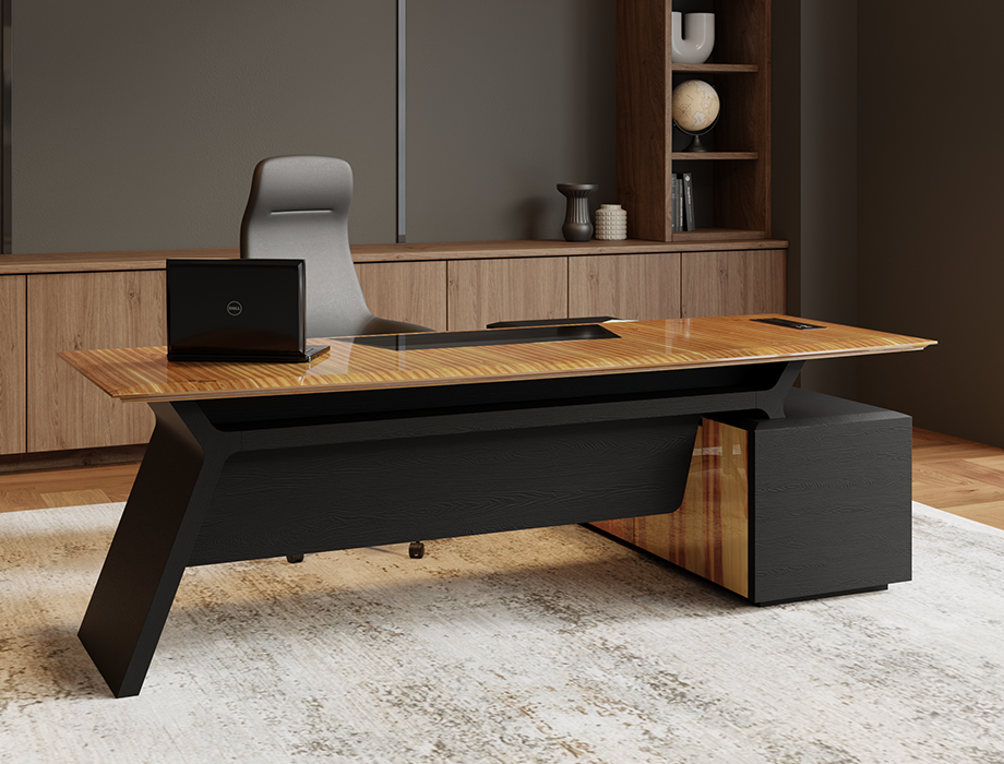 Nexis Desk With Side Rack