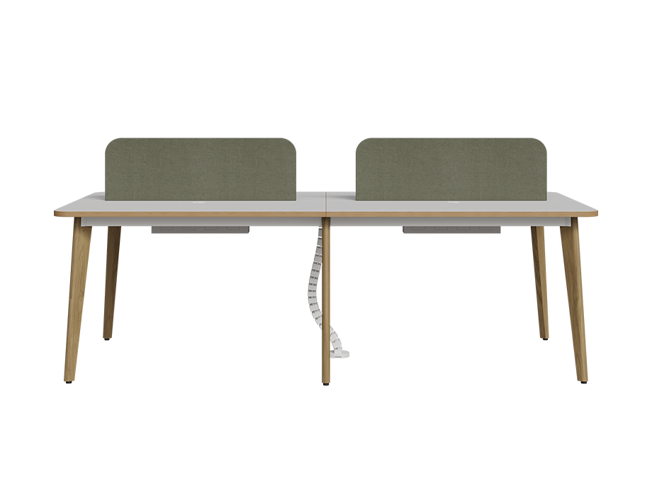 Orbis Linear 4 Persons Workstation (with Wooden Base)