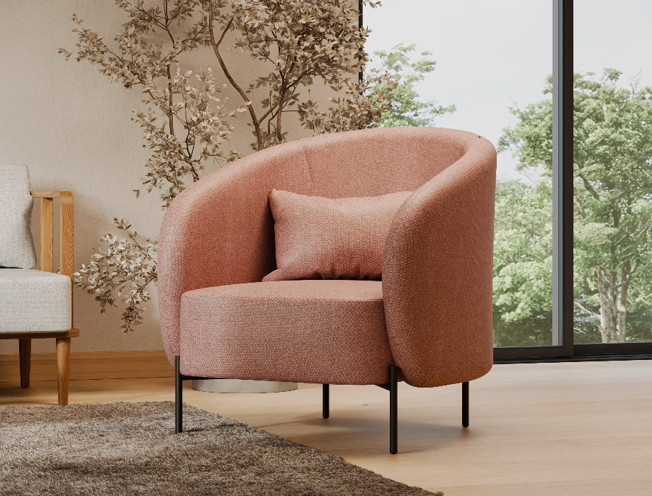 Oryn Sofa Chair (Tea Pink Velvet)