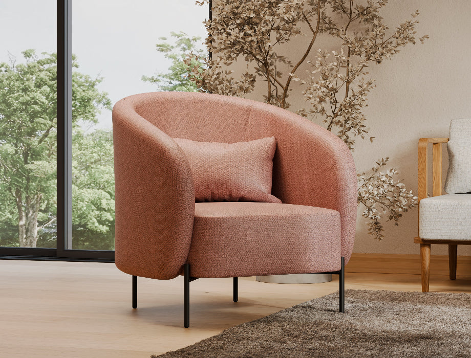Arbour Sofa Chair (Tea Pink Velvet) – Interwood