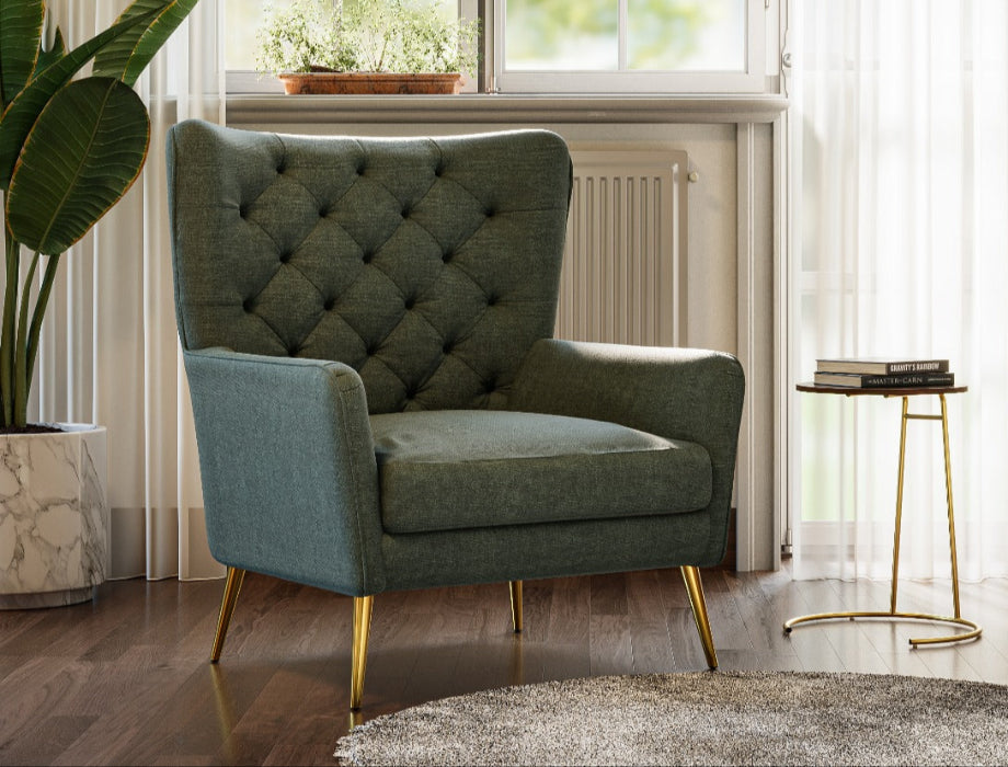 Majestic Sofa Chair (Velvet Winter Green)
