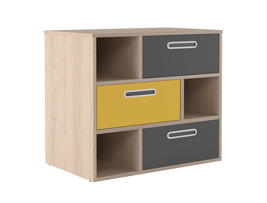 Wilson Chest Of Drawers (Yellow & Grey)