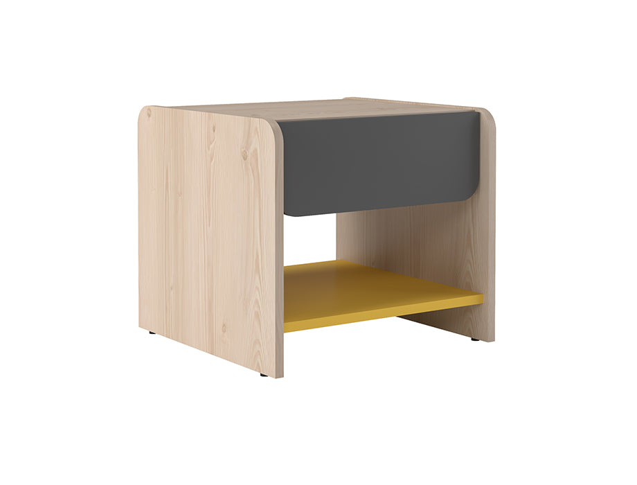 Wilson BedSide Table (Yellow & Grey)