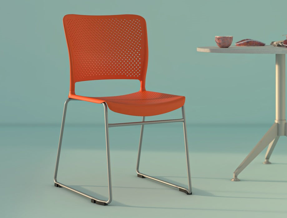 Stackable Cafe Chair (Orange)