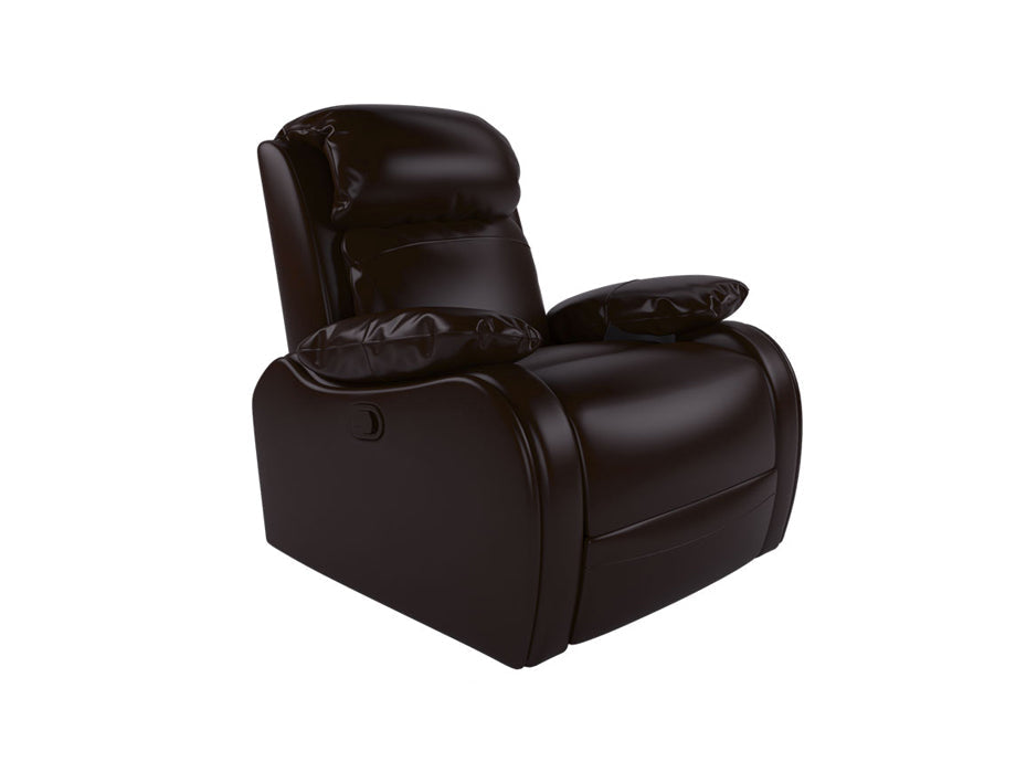 Sofa Recliner Power in Brown Leatherette
