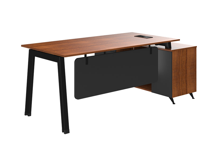 Manager Desk with Left Side Rack