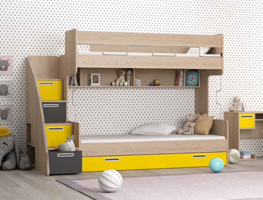 Wilson Bunk Bed (Yellow & Grey)
