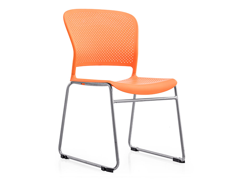 Cafe Chair Orange Colour Stackable