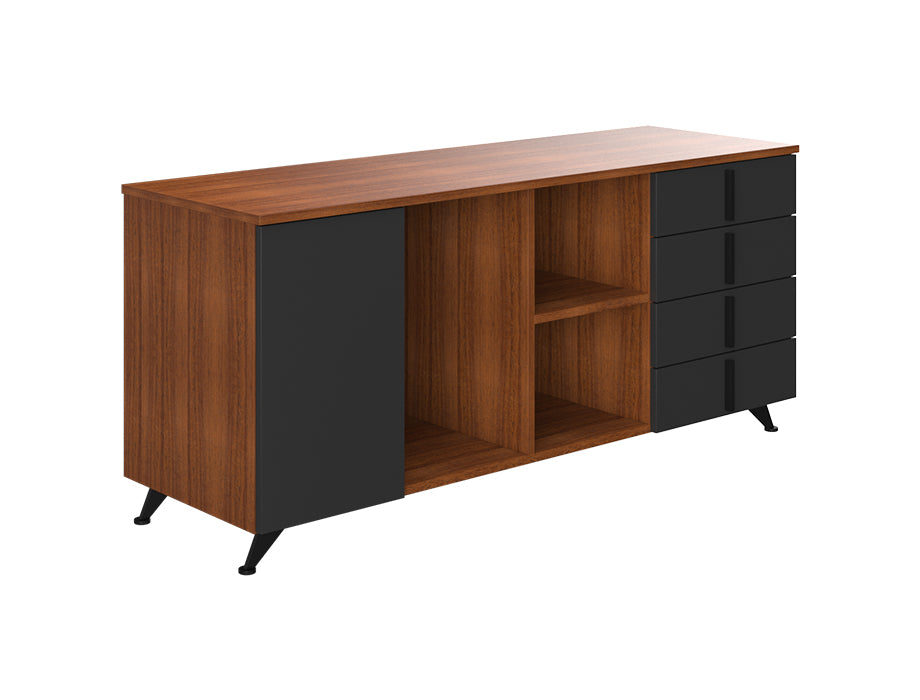 Elegant and Practical Triton Manager Desk and Side Rack – Interwood